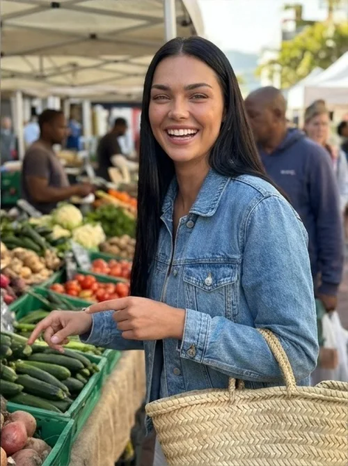 At the neighbourhood market on a Saturday